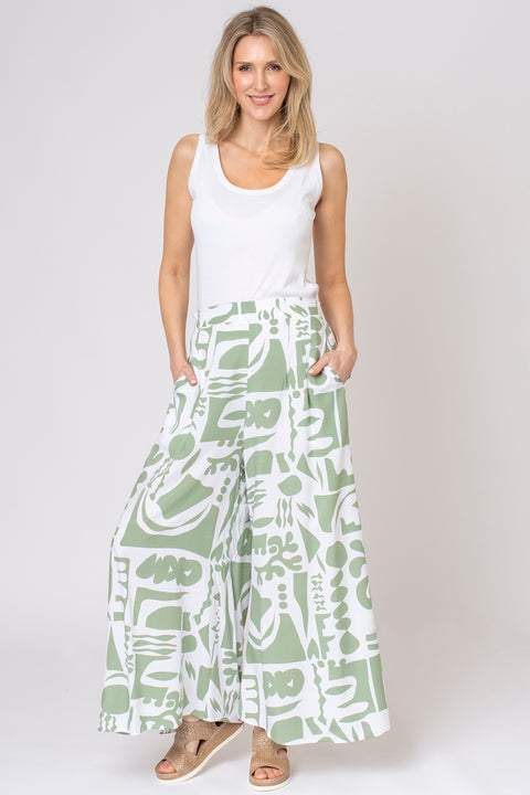 Scattered Shapes Wide Leg Trousers