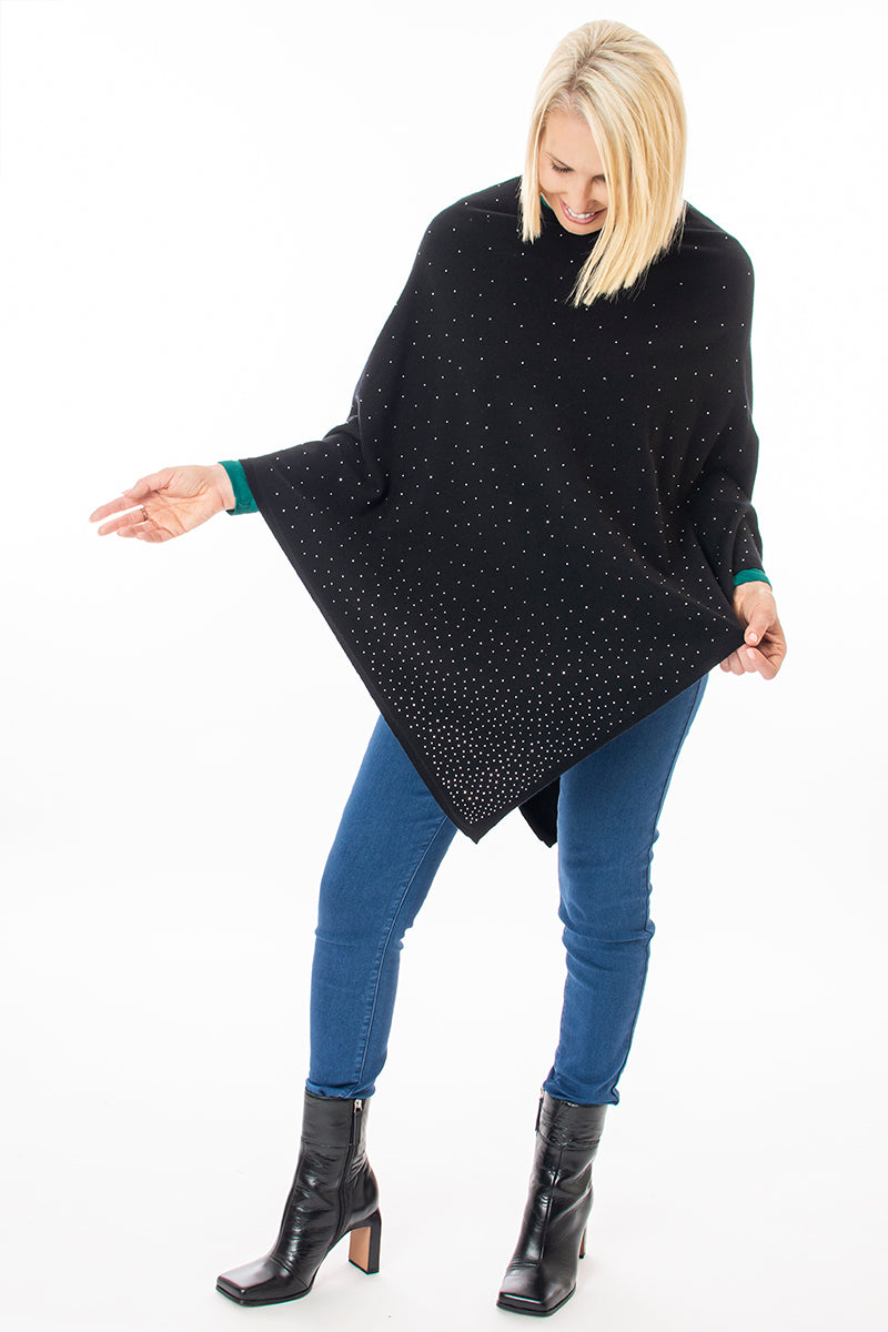 Scattered sparkle poncho The Stock Shop