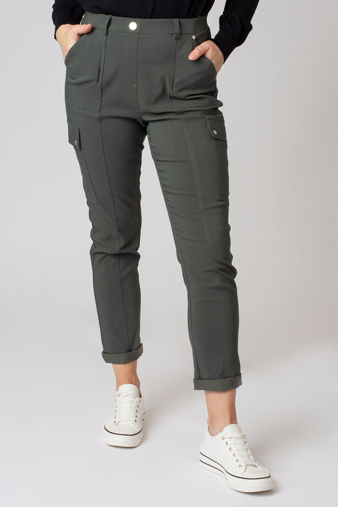 Seam Detail Bengaline Cargo Trousers