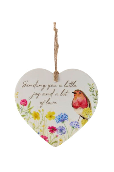 Sending A Little Joy Robin Heart Hanger
