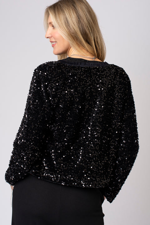 Sequin Open Jacket