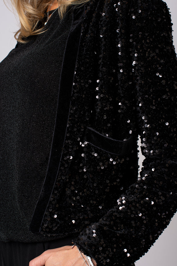 Sequin Open Jacket