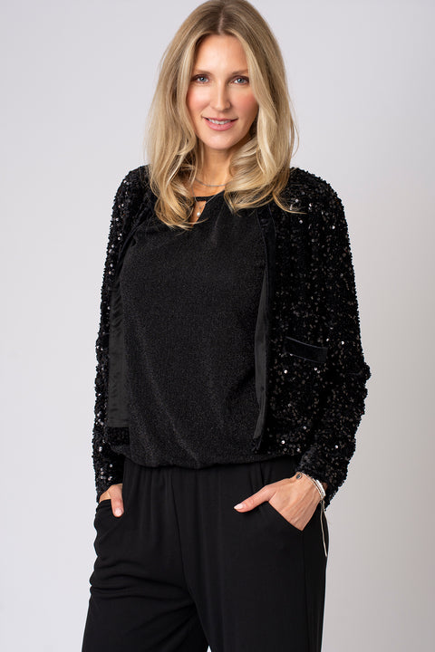 Sequin Open Jacket