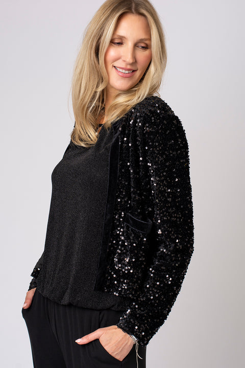 Sequin Open Jacket