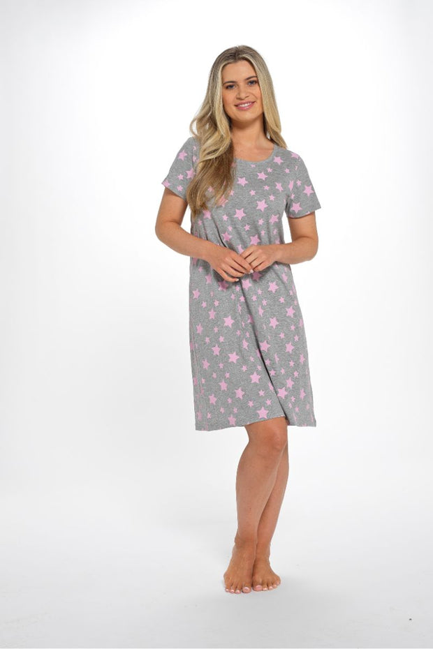 Short sleeve star print nightie