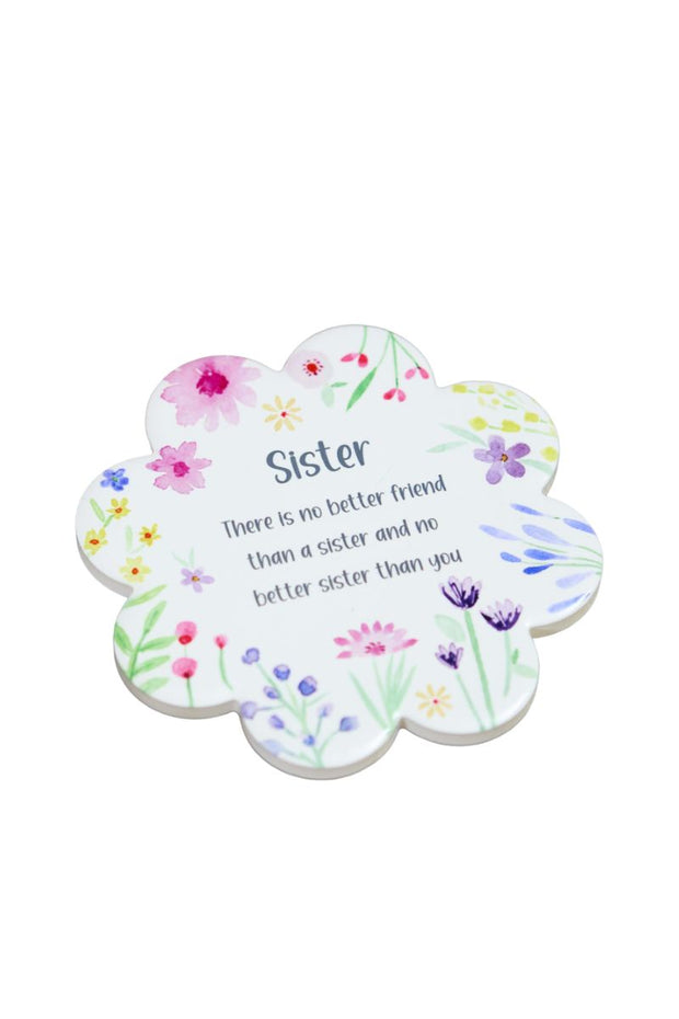 Sister Floral Flower Coaster