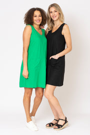 Sleeveless Linen Mix Dress