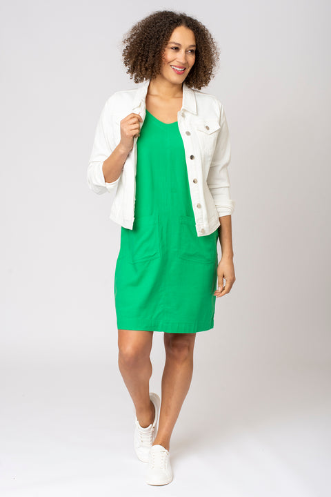 Sleeveless Linen Mix Dress