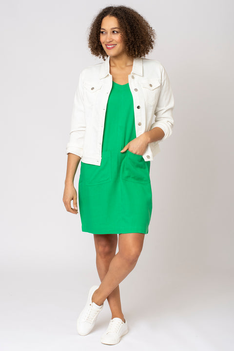 Sleeveless Linen Mix Dress