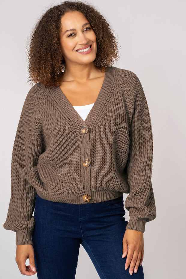 Slouchy Button Cardigan