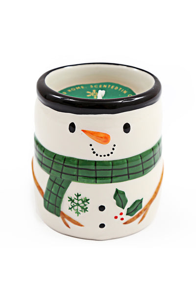 Snowman Candle Pot