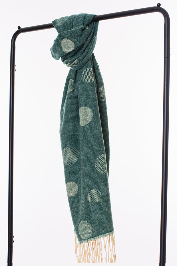 Soft touch textured spot scarf