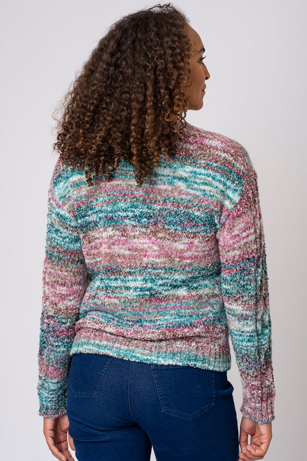 Space Dye Button Cardigan