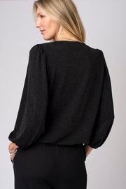Sparkle Gathered Neck Top