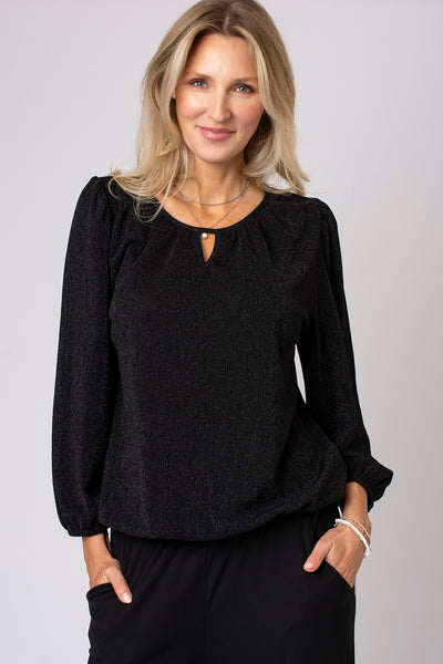 Sparkle Gathered Neck Top