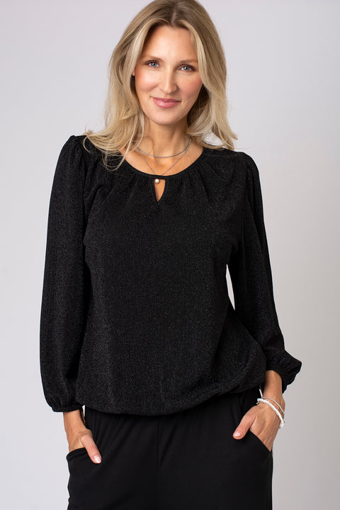 Sparkle Gathered Neck Top