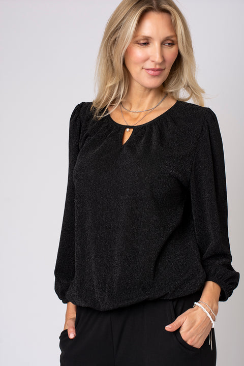 Sparkle Gathered Neck Top