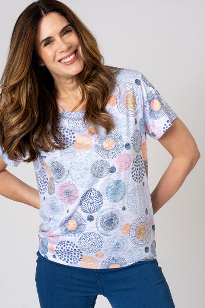 Sparkle Mark Making Circle Burnout T-shirt