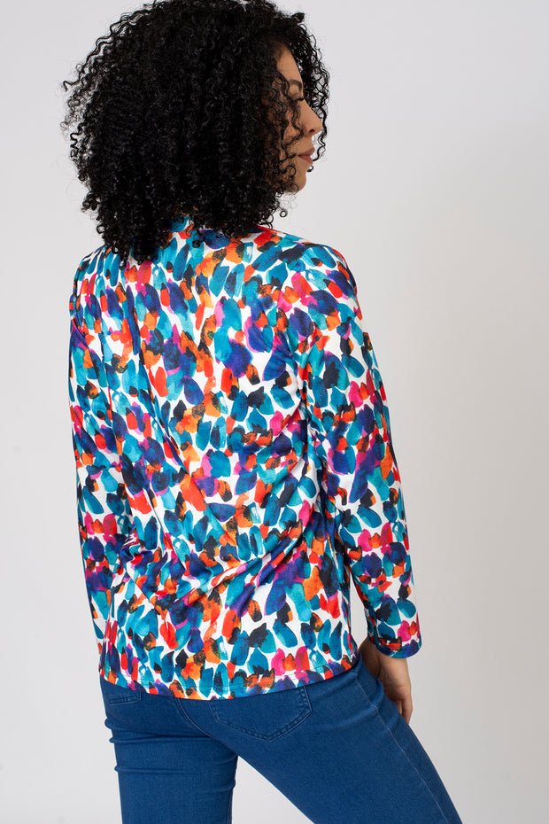 Splodge Print Jersey Blouse