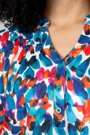 Splodge Print Jersey Blouse