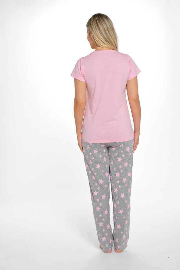 Star Print Long PJ Set