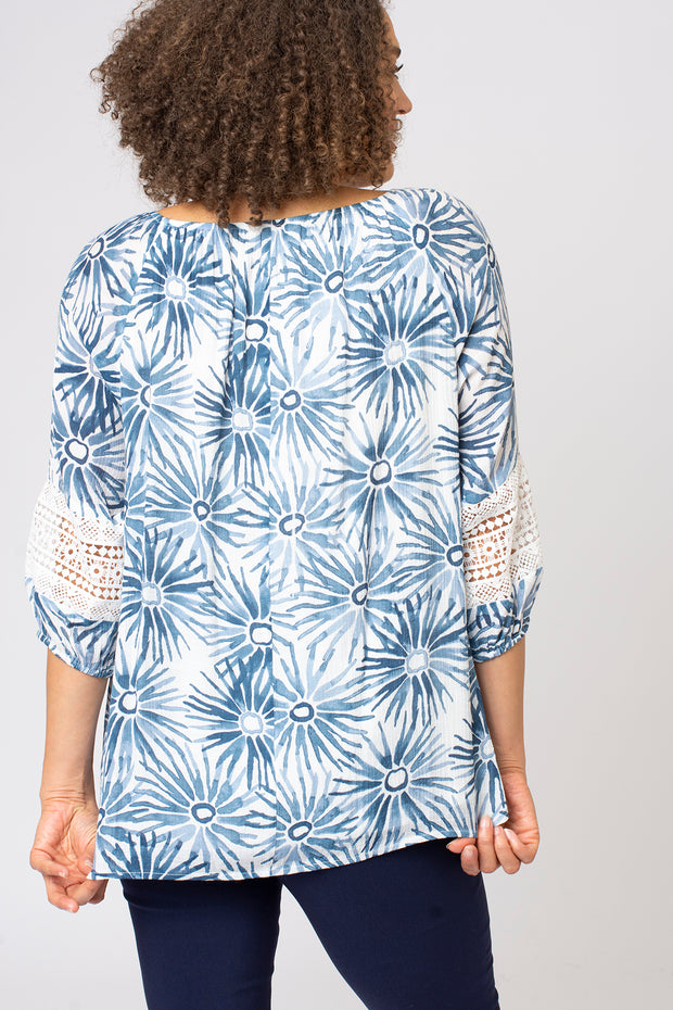 Starburst Print Gypsy Top