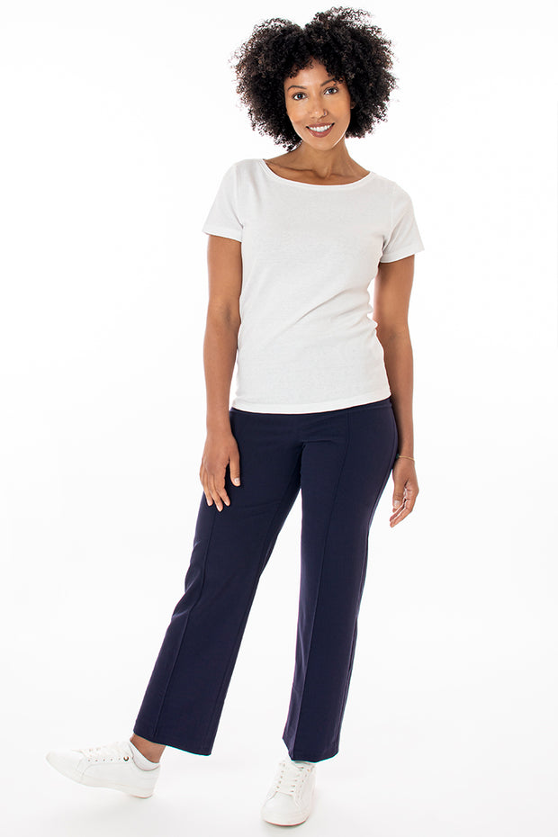 25in Straight Leg Comfort Trousers - Navy