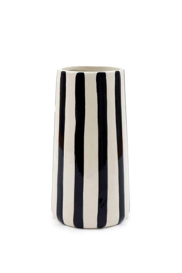 Straight Mono Stripe Vase