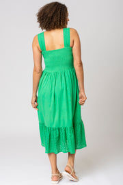 Strappy Broderie Tiered Dress