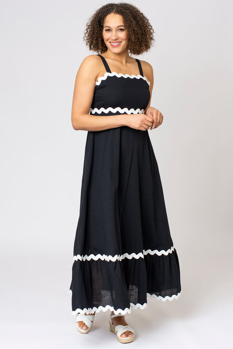 Strappy Ric Rac Tiered Dress