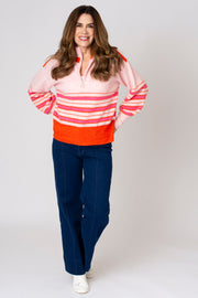 Stripe Half Zip Jumper