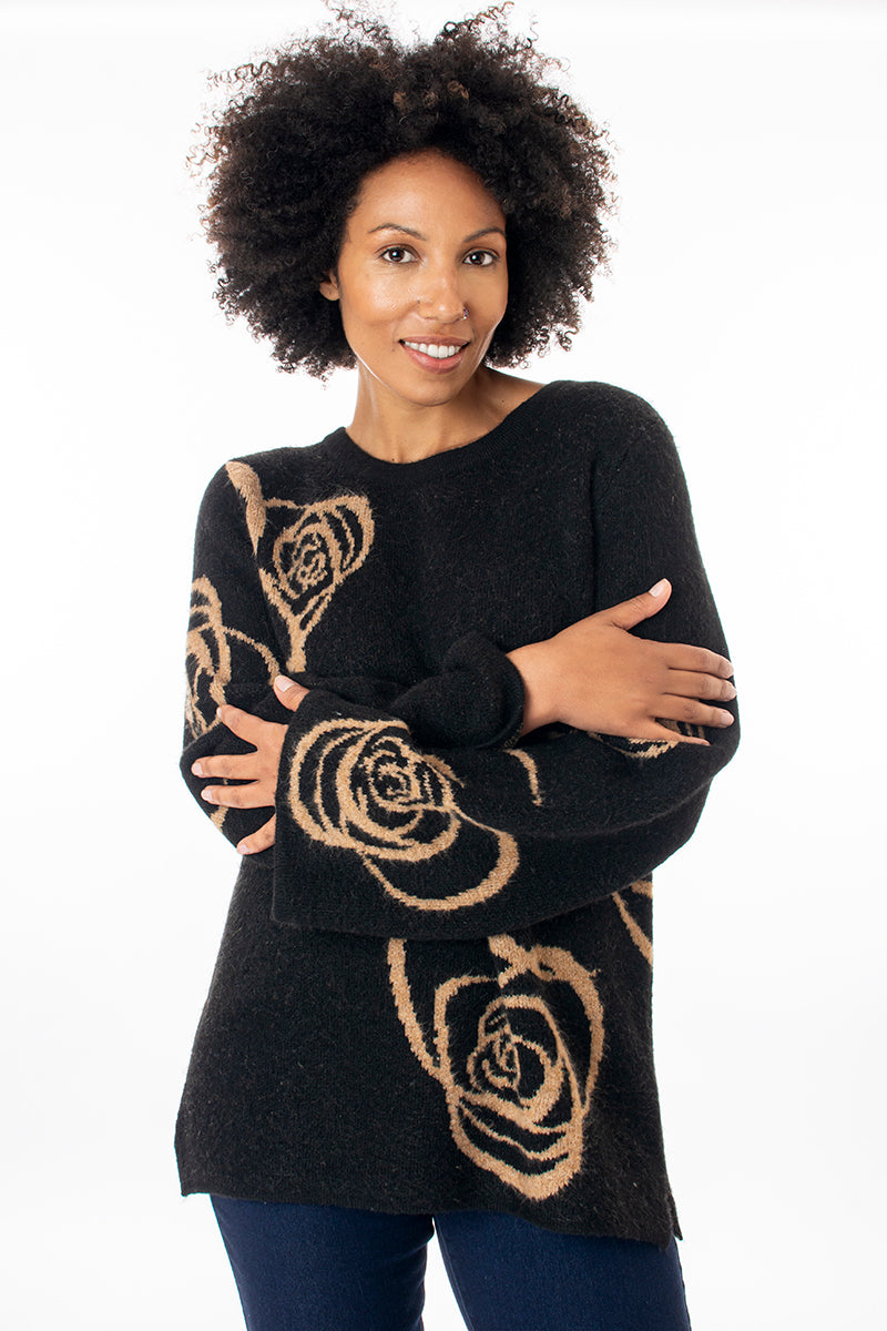 Swirl floral jumper The Stock Shop