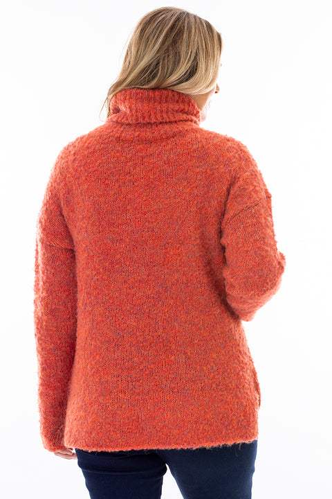 Textured knit pocket jumper