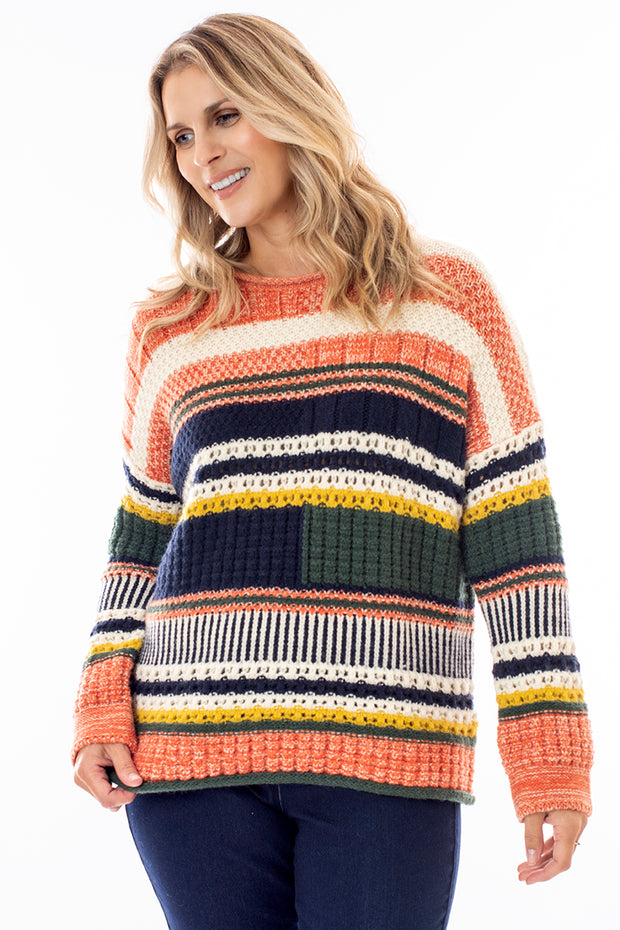 Texture knit autumn jumper