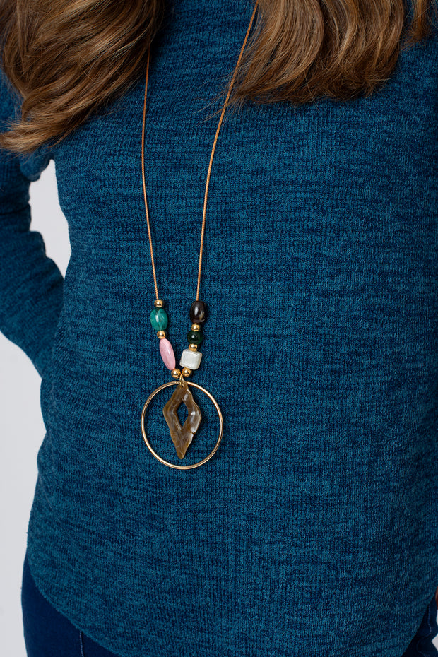 Textured necklace top