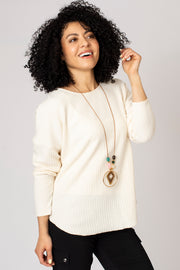 Textured Stripe Necklace Top