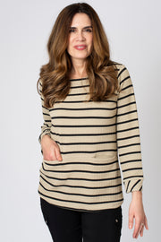 Textured Stripe Pocket Tunic