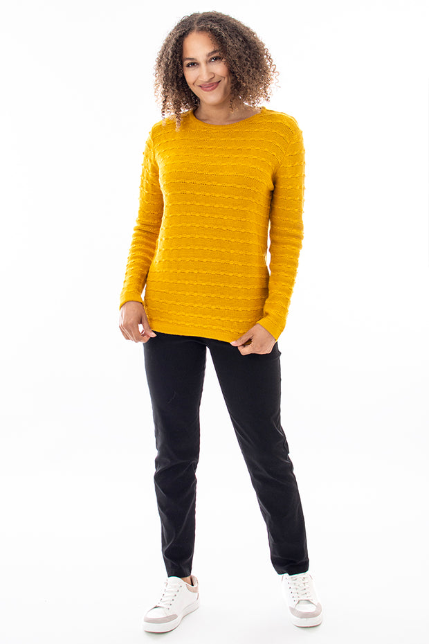 Textured knit stripe jumper