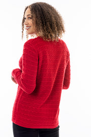 Textured knit stripe jumper