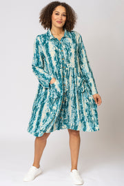 Tie Dye Snake Pocket Longline Shirt