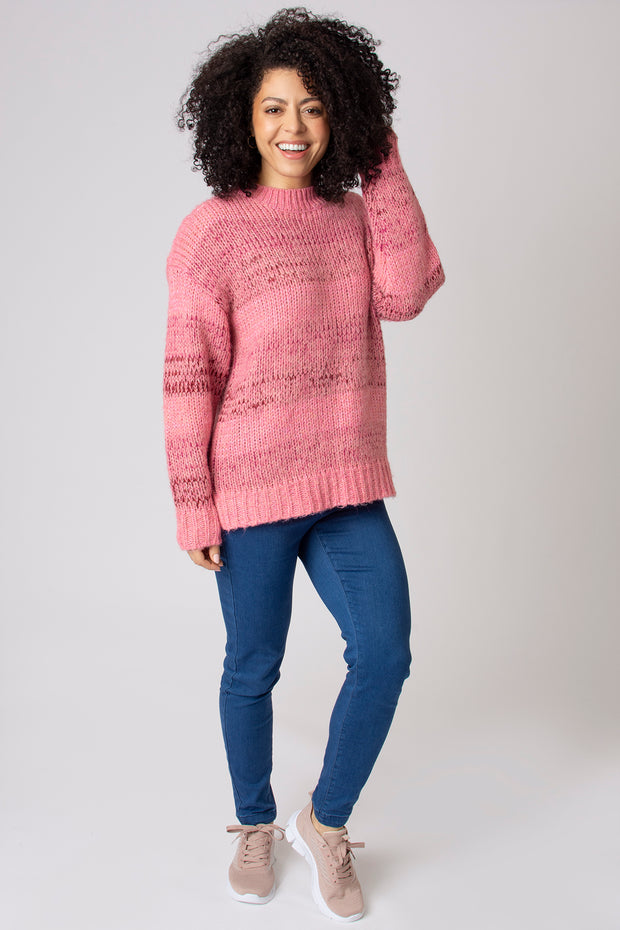 Tonal Colourblock Stripe Jumper