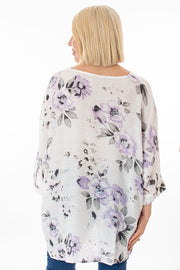 Oversized floral top Lilac
