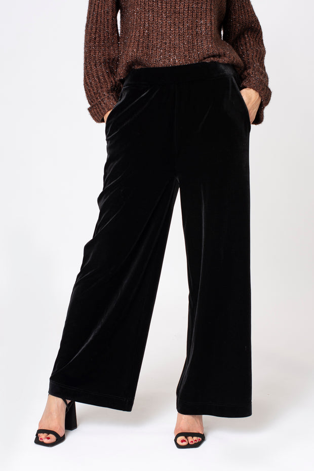 Velvet Wide Leg Trouser