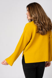 Waffle Knit Side Split Jumper