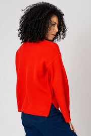 Waffle Knit Side Split Jumper