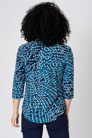 Wavy Blocks Pocket Shirt