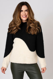 Wavy Fluffy Yarn Jumper