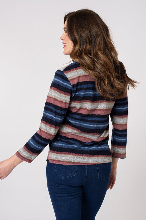 Wavy Watercolour Stripe Top