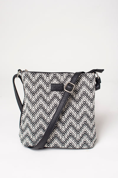 Woven Chevron Across Body Bag