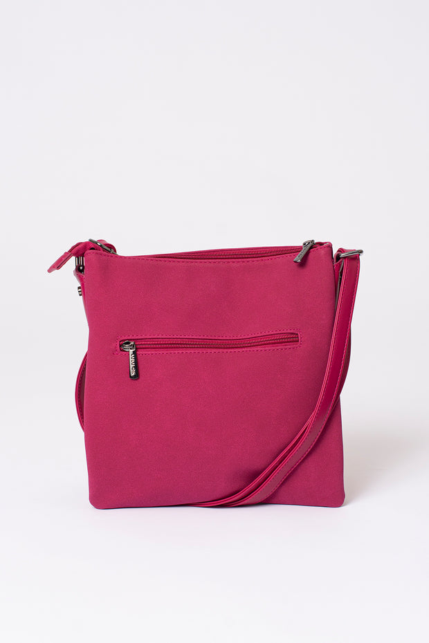 Zip Front Messenger Across Body Bag